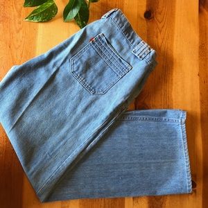 VINTAGE Levi’s Men’s Orange-tan Bellbottoms